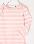 Milly & Milo Striped Long-Sleeve Bodysuit, Ballet Slipper product photo View 02 S