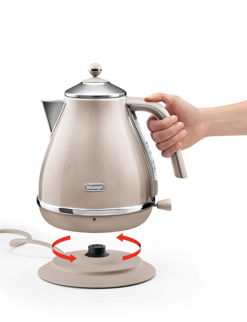 DeLonghi Icona Metallics Kettle, Beige, KBOT2001BG Kettles & Jugs