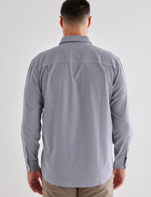 Logan Lenn Long Sleeve Shirt, White & Blue product photo View 02 L