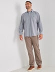 Logan Lenn Long Sleeve Shirt, White & Blue product photo View 03 S