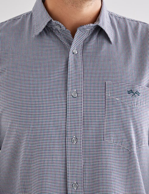 Logan Lenn Long Sleeve Shirt, White & Blue product photo View 04 L
