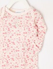 Milly & Milo Ditsy Floral Long-Sleeve Bodysuit, Pink product photo View 02 S