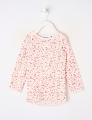 Milly & Milo Ditsy Floral Long-Sleeve Top, Pink product photo