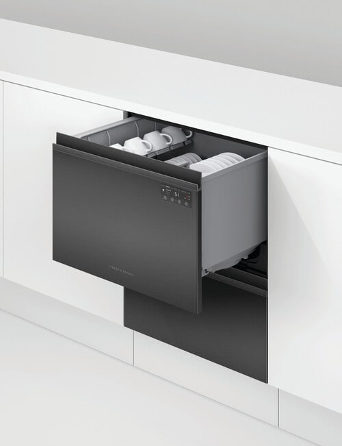 Fisher & Paykel Built-under Double DishDrawer, Black, DD60D2NB9 product photo View 05 L
