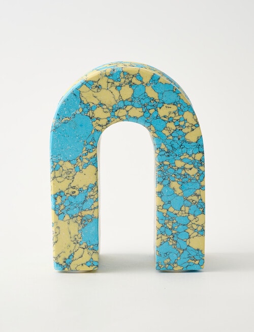 M&Co Terra Stone Object, Yellow Turquoise product photo View 02 L