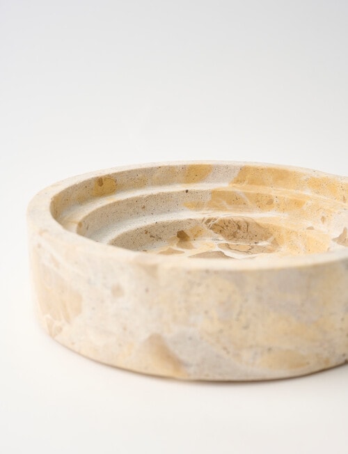 M&Co Marble Stepped Bowl, Terra Beige product photo View 04 L