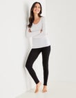 Lyric Thermals Mia Bamboo Long Sleeve Top White, XS-2XL product photo View 03 S
