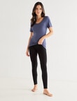 Lyric Thermals Mia Bamboo Short Sleeve Top, Slate, XS-2XL product photo View 03 S