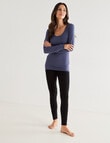 Lyric Thermals Mia Bamboo Long Sleeve Top, Slate, XS-2XL product photo View 03 S