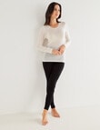 Lyric Thermals Melody Merino Long Sleeve Top, Ivory, XS-2XL product photo View 03 S