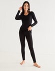 Lyric Thermals Melody Merino Long Sleeve Top, Black, XS-2XL product photo View 03 S