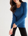 Lyric Thermals Melody Merino Long Sleeve Top, Teal, XS-2XL product photo View 04 S