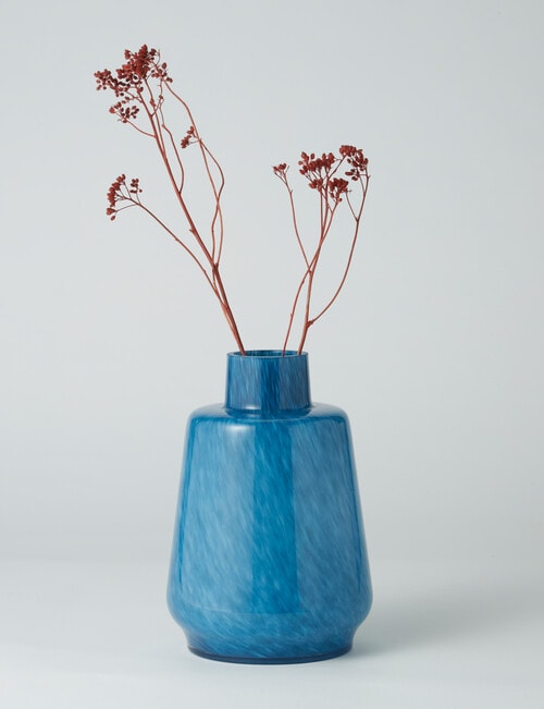 M&Co Artist Glass Vase, 21cm, Indigo product photo View 04 L