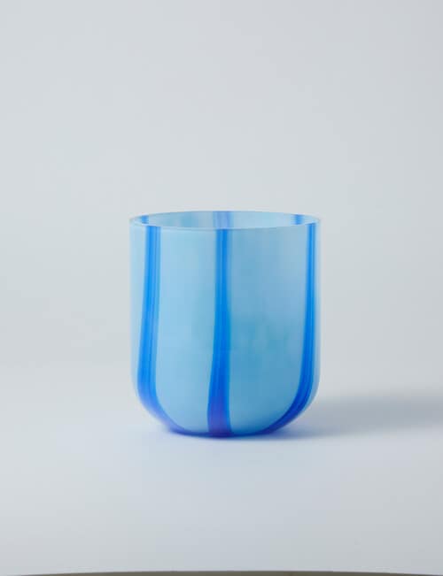 M&Co Artist Glass Vase, 15cm, Indigo product photo View 02 L