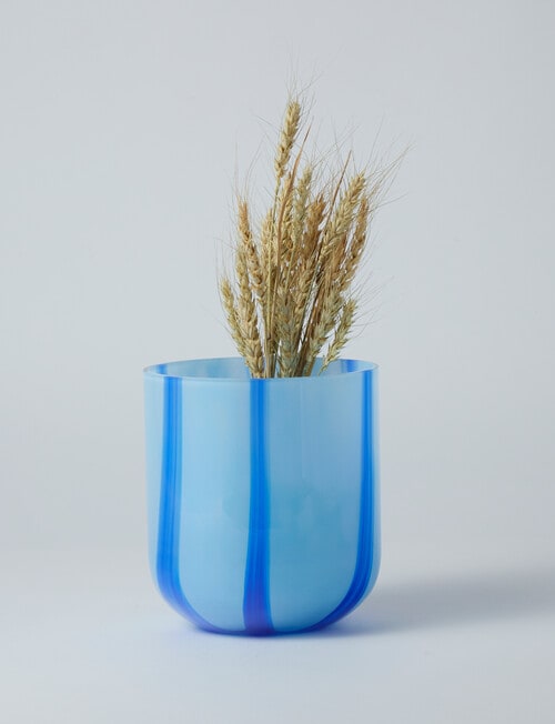 M&Co Artist Glass Vase, 15cm, Indigo product photo View 04 L