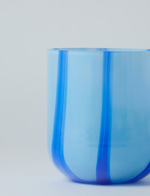 M&Co Artist Glass Vase, 15cm, Indigo product photo View 04 L