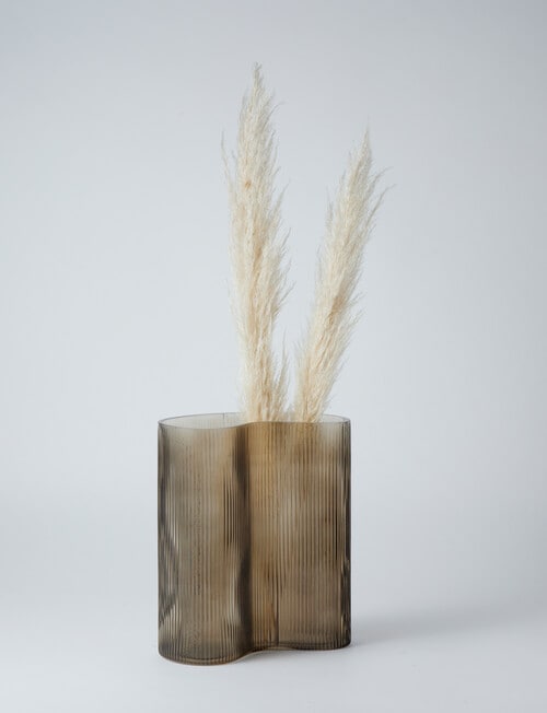 M&Co Napa Glass Vase, 25cm, Otter product photo View 05 L