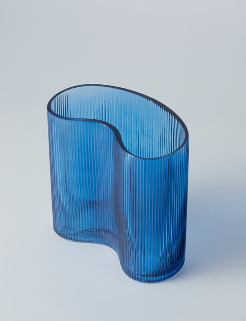 M&Co Napa Glass Vase, 22cm, Stormy product photo View 02 L
