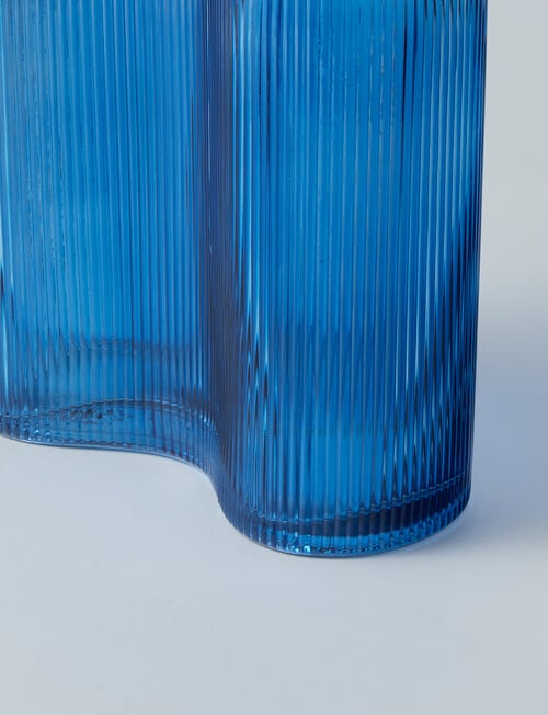 M&Co Napa Glass Vase, 22cm, Stormy product photo View 03 L
