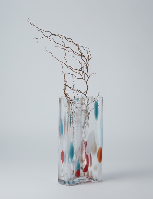 M&Co Napa Glass Vase, 29.5cm, Multi product photo