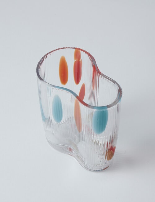M&Co Napa Glass Vase, 15cm, Multi product photo View 02 L