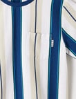 No Issue V Stripe Short Sleeve T-Shirt, Blue product photo View 02 S