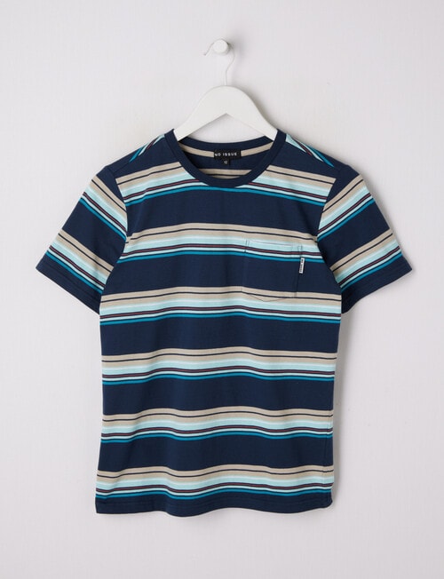 No Issue Stripe Short Sleeve Tee, Blue product photo