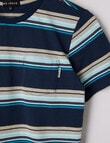 No Issue Stripe Short Sleeve Tee, Blue product photo View 02 S