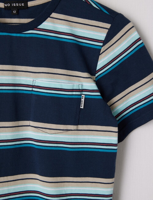 No Issue Stripe Short Sleeve Tee, Blue product photo View 02 L
