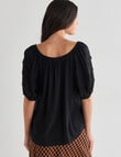 Whistle Puff Sleeve Top, Black product photo View 02 S