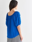 Whistle Puff Sleeve Top, Cobalt product photo View 02 S