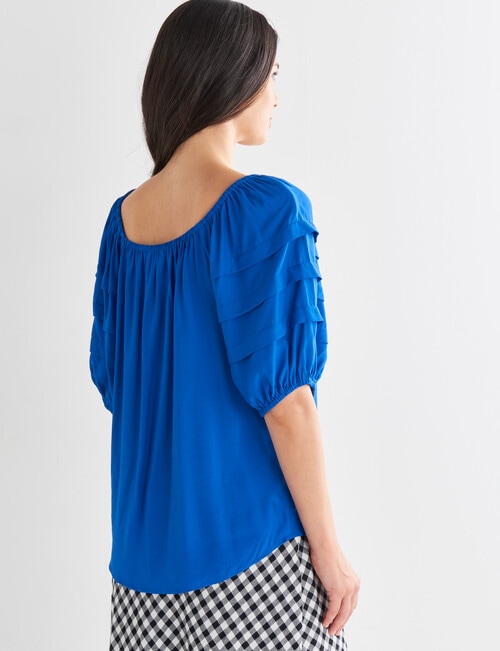 Whistle Puff Sleeve Top, Cobalt product photo View 02 L