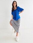 Whistle Puff Sleeve Top, Cobalt product photo View 03 S