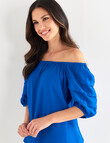 Whistle Puff Sleeve Top, Cobalt product photo View 05 S