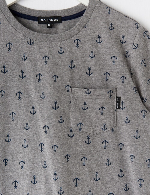 No Issue Anchor Short Sleeve Tee, Grey marle product photo View 03 L