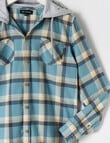 No Issue Hooded Check Shirt, Blue, 8-16 product photo View 03 S