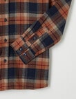 No Issue Long Sleeve Flannel Check Shirt, Tan product photo View 02 S