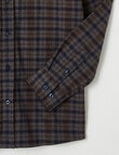 No Issue Long Sleeve Flannel Check Shirt, Taupe product photo View 03 S