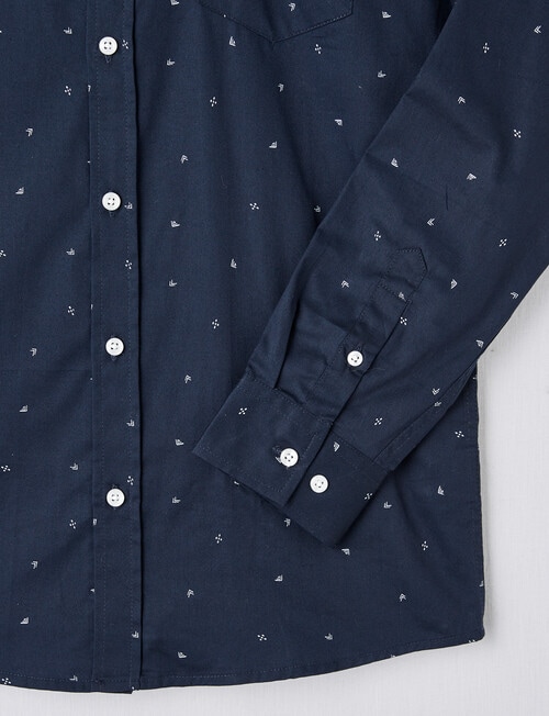 No Issue Shirt Ditsy, Navy product photo View 02 L