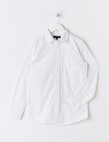 No Issue Spots Long Sleeve Formal Shirt, White product photo