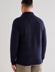 Logan Dixie 1/4 Wool Zip Pullover, Navy product photo View 02 S