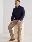 Logan Dixie 1/4 Wool Zip Pullover, Navy product photo View 03 S