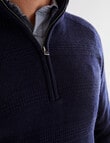 Logan Dixie 1/4 Wool Zip Pullover, Navy product photo View 04 S