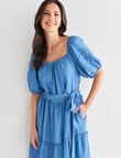 Whistle Puff Sleeve Tunic Dress, Chambray product photo View 04 S