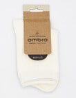 Ambra Organic Cotton Waffle Crew, Cream product photo