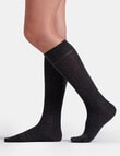 Ambra Knee-Hi Boot Sock, 2 Pack, Black & Charcoal product photo View 03 S