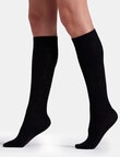 Ambra Knee-Hi Boot Sock, 2 Pack, Black & Charcoal product photo View 04 S