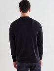 North South Merino 1/4 Zip Jumper, Black product photo View 02 S