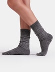 Ambra Recycled Polyester Slouch Sock, Charcoal product photo View 03 S