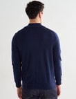 North South Merino Quarter Zip Jumper, Black product photo View 02 S